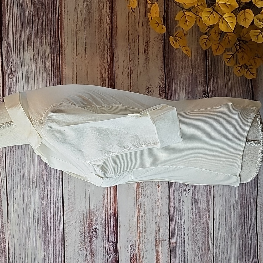 NWT JAMES PERSE WHITE CONTRAST PANEL 3/4 ROLL-UP TAB SLEEVE BUTTON-UP SHIRT FLAW - Picture 6 of 15